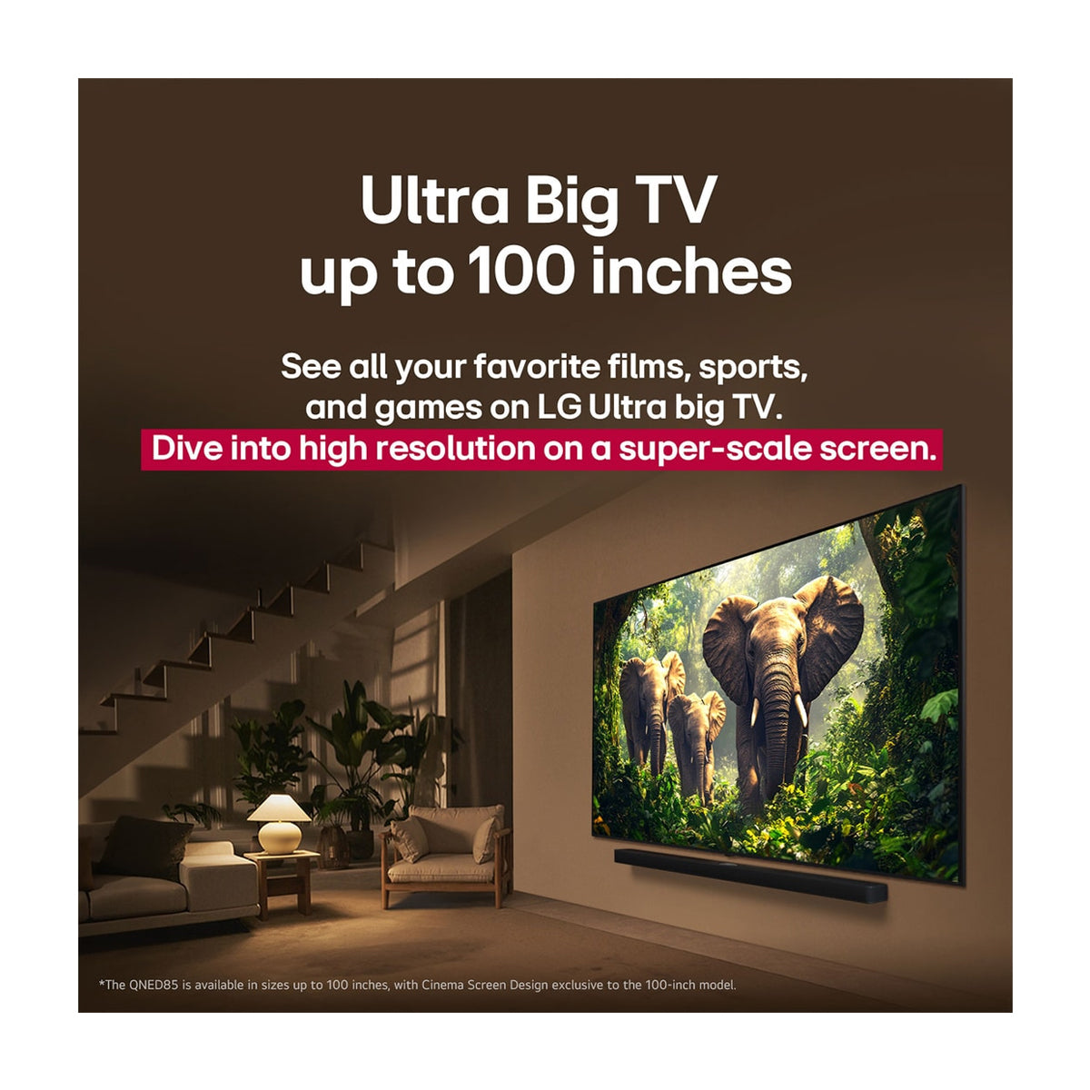 LG 100QNED86 Televisor QNED Evo Ultra HD 4K HDR10 Smart de 100" | Procesador a8 AI Gen2 | Dynamic QNED Color | AMD FreeSync Premium | Precision Dimming