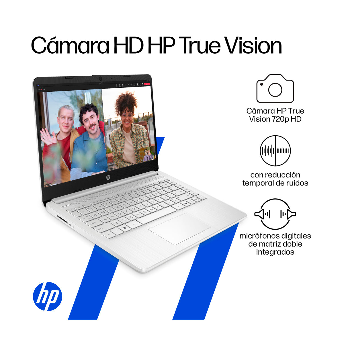 HP Laptop 14" HD, Intel N150, 4GB RAM, 128GB UFS, Windows 11 Home | Plateado