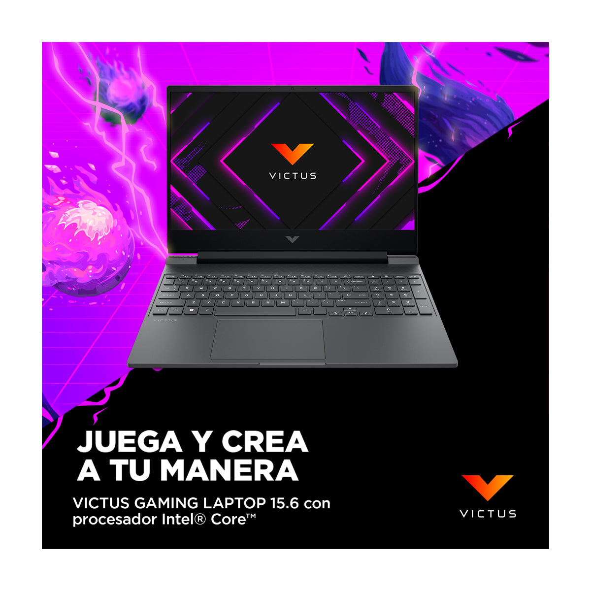 HP Victus Laptop Gaming 15.6" FHD 144Hz, Intel Core i5-13420H, 16GB RAM, 512GB SSD, NVIDIA GeForce RTX 3050 6GB, Windows 11 Home | Negro