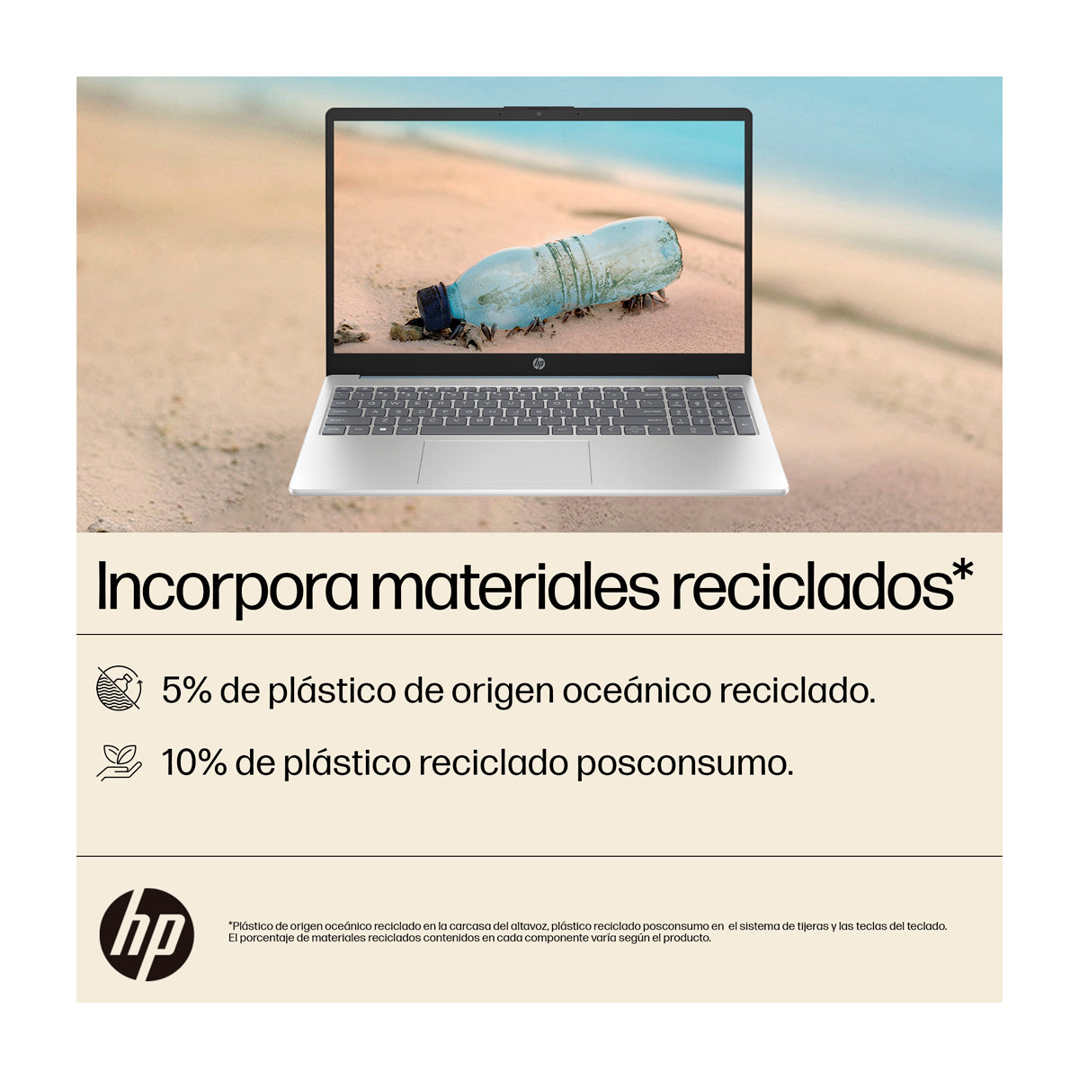 HP Laptop 15.6" FHD, Intel Core i5-1334U, 8GB RAM, 512GB SSD, Windows 11 Home | Plateado Azul