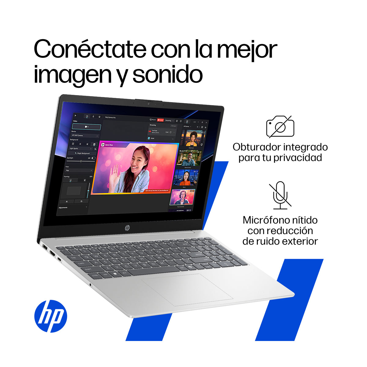 HP Laptop 15.6" FHD, Intel Core Ultra 5 225U, 8GB RAM, 512GB SSD, Windows 11 Home | Plateado