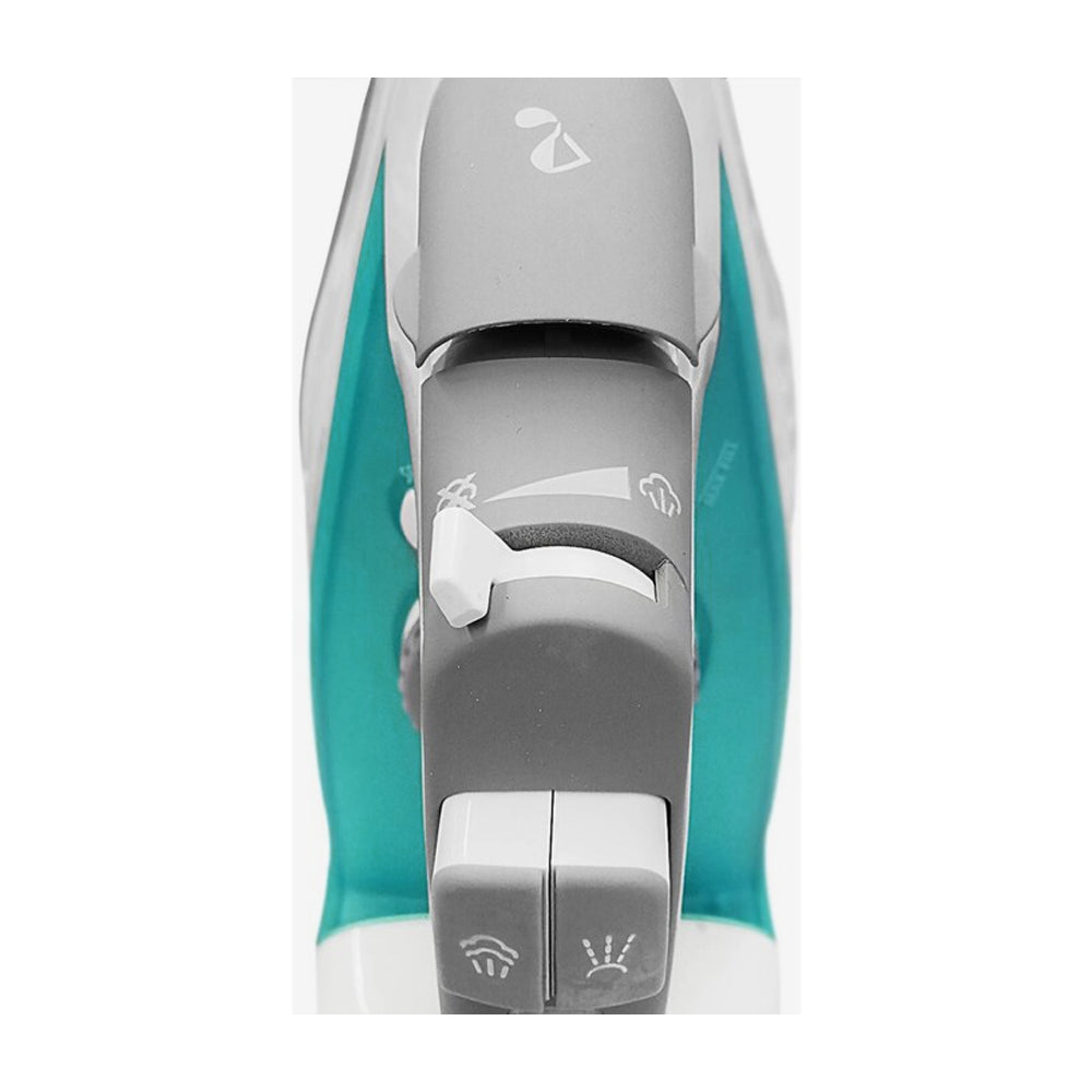 Hamilton Beach Durathon Plancha de Ropa a Vapor | 10x Mas Duradero | Auto Limpieza | Antiadherente | Verde Blanco