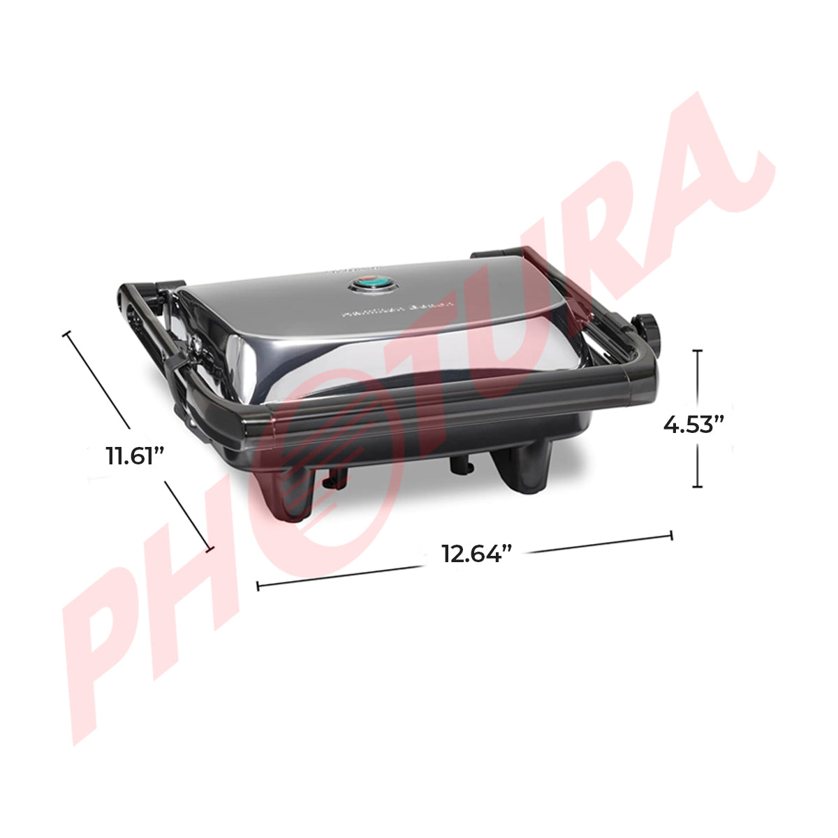 Hamilton Beach Panini Press Sandwichera Gourmet | Rejillas Antiadherentes | Plateado