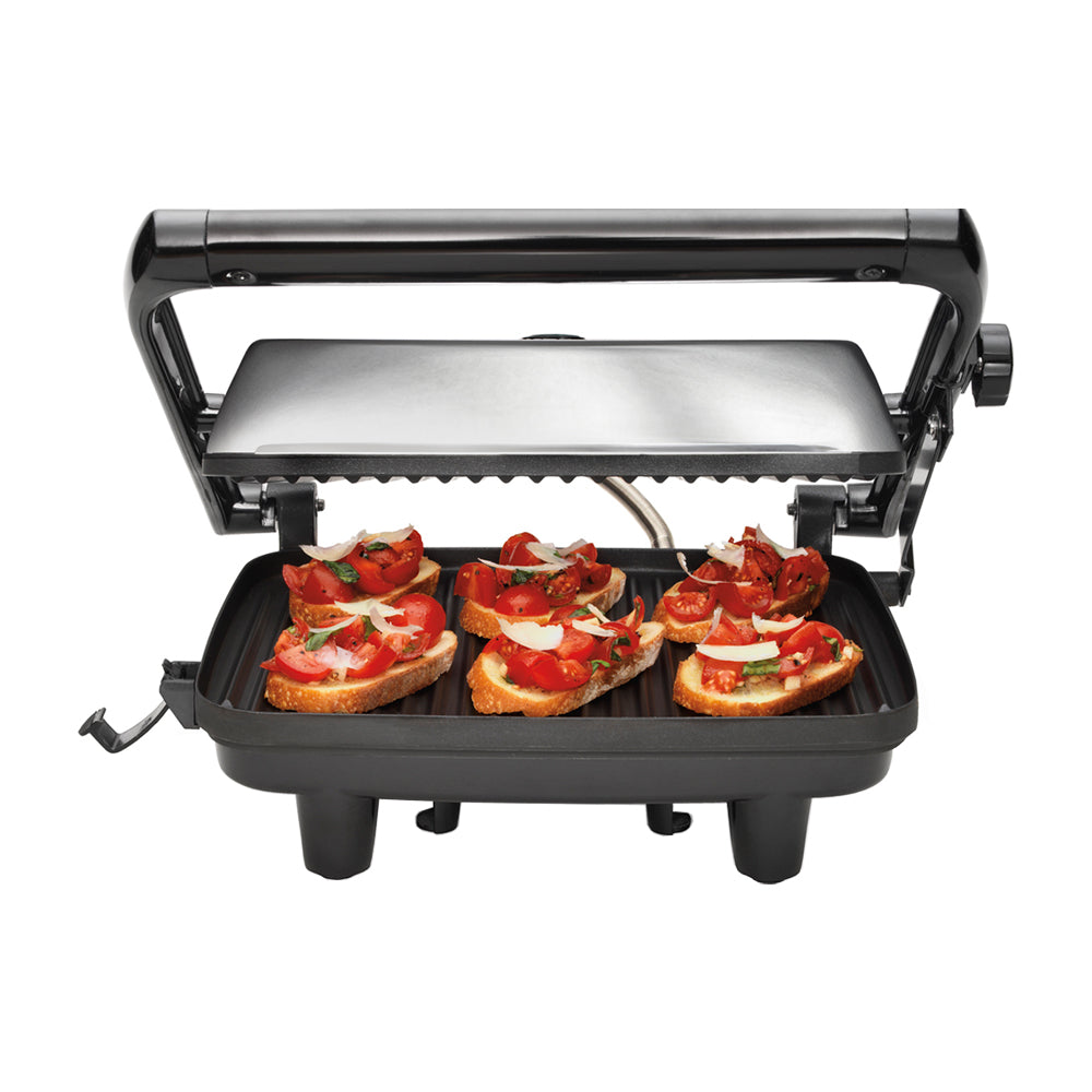 Hamilton Beach Panini Press Sandwichera Gourmet | Rejillas Antiadherentes | Plateado