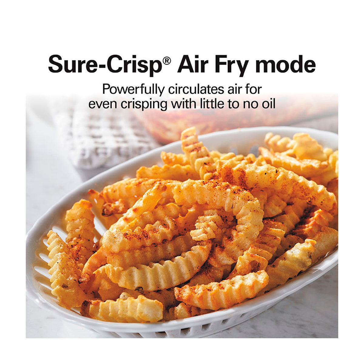 Hamilton Beach Horno Eléctrico con Freidora de Aire | Tostador | Convección | Bandeja Deslizable | Acero Inoxidable | Plateado