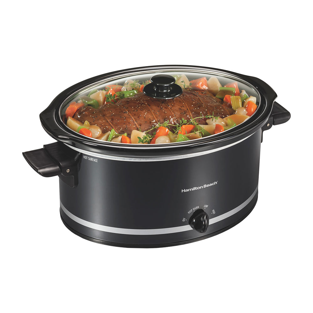 Hamilton Beach Olla de Cocción Lenta de 7.6L | Interior Extraíble | Negro