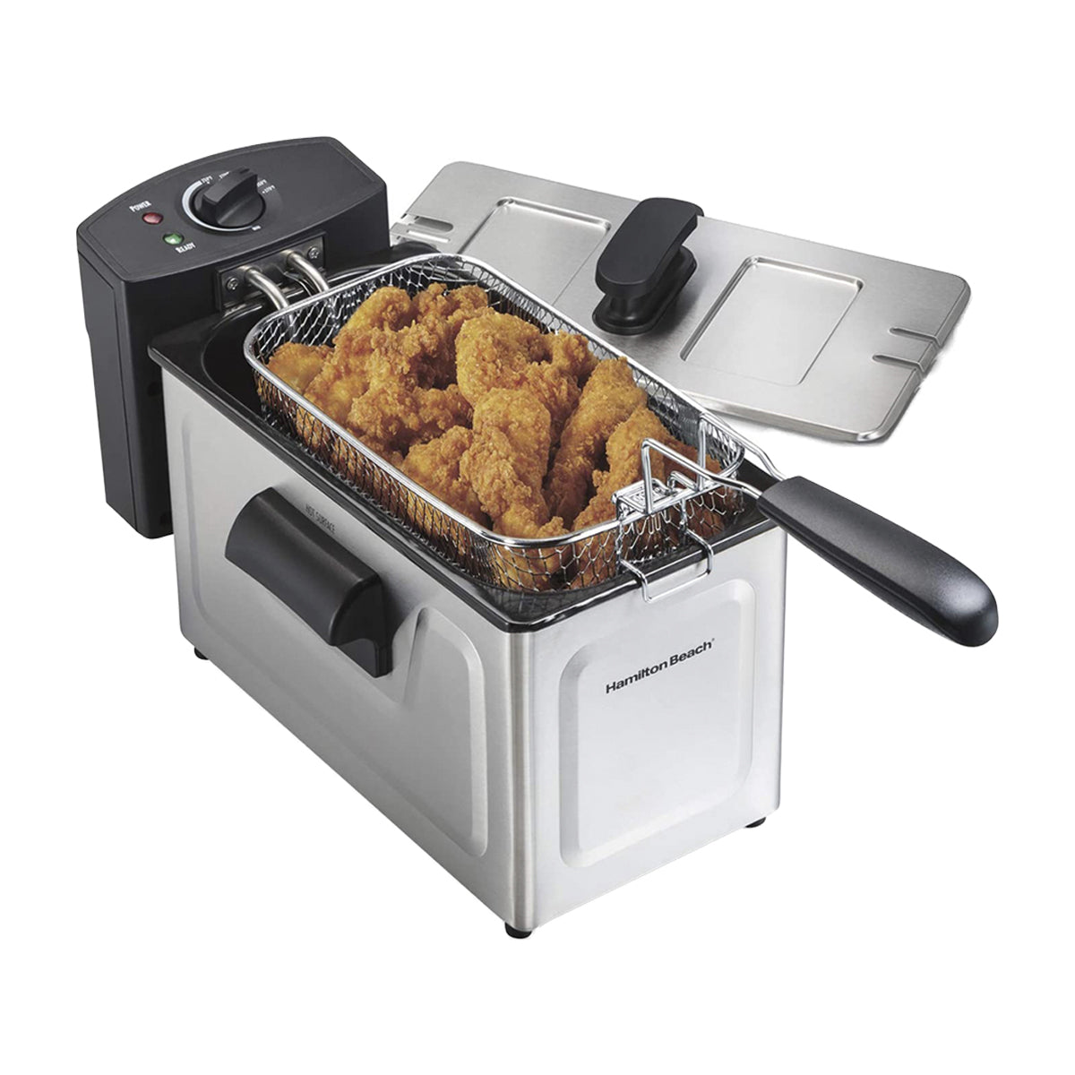 Hamilton Beach Freidora de Aceite de Inmersión | 12 Tazas de Aceite | 8 Tazas de Alimento | Profesional