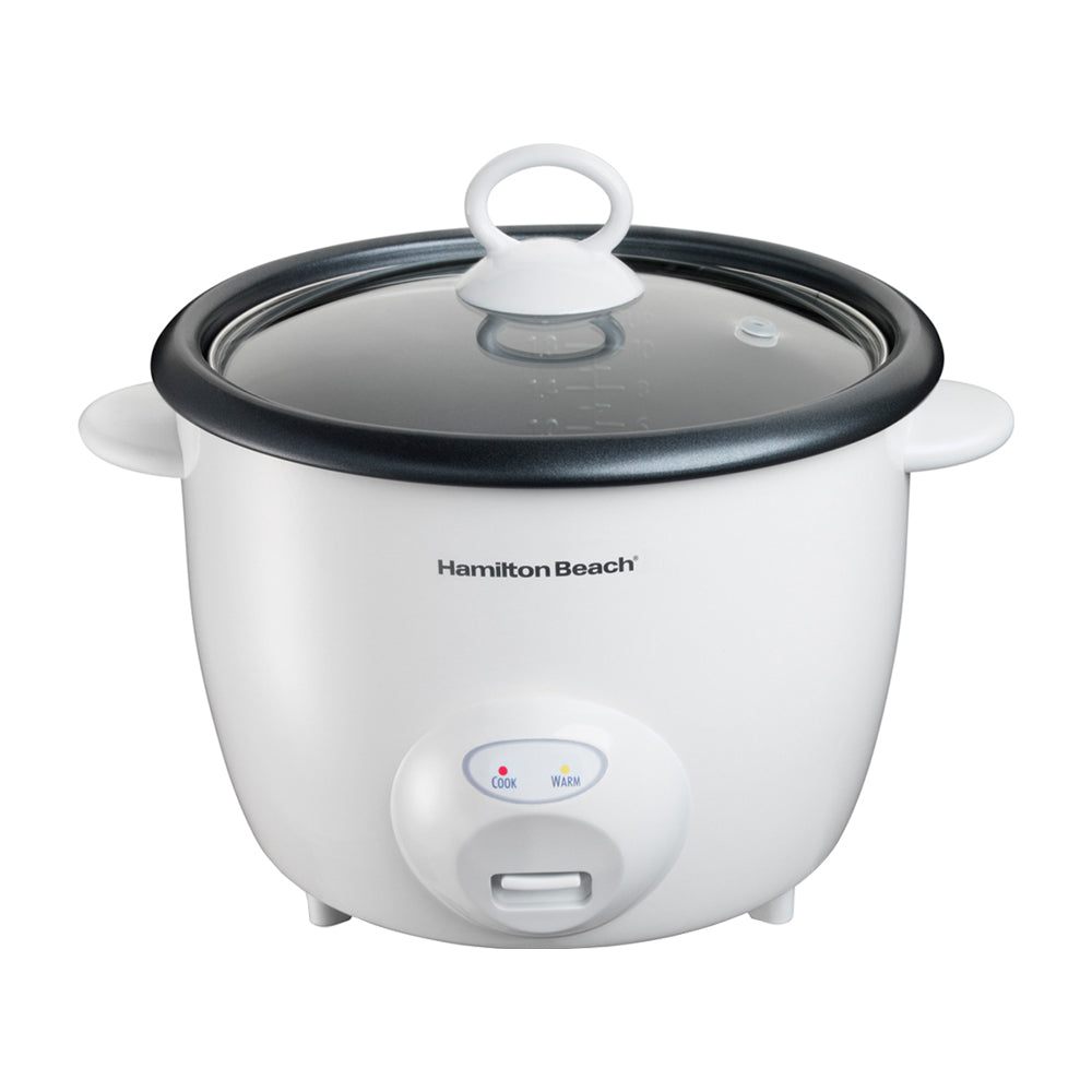 Hamilton Beach Olla Arrocera de 20 Tazas | Interior Antiadherente Extraible | Blanco
