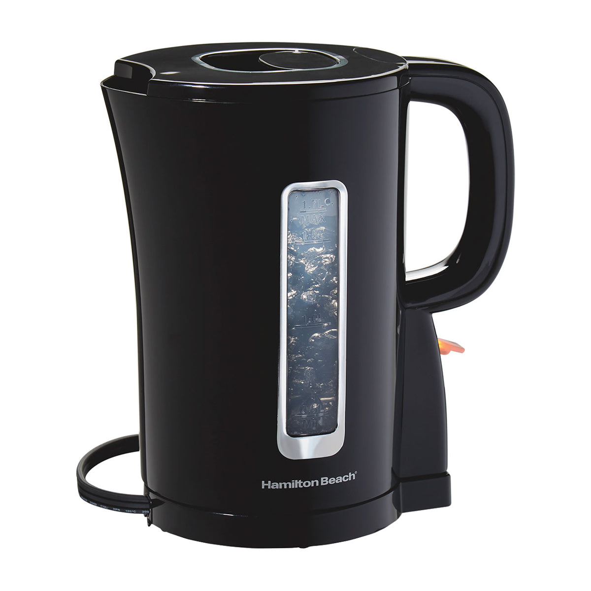 Hamilton Beach Hervidor Eléctrico de 1.7 Litros | Apagado Automático | Vertido Inalámbrico | Negro