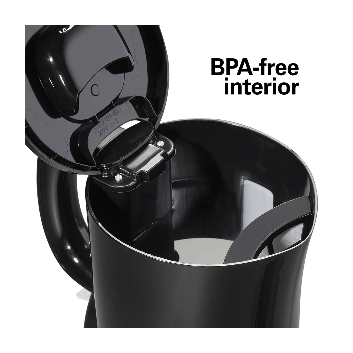 Hamilton Beach Hervidor Eléctrico de 1.7 Litros | Apagado Automático | Vertido Inalámbrico | Negro