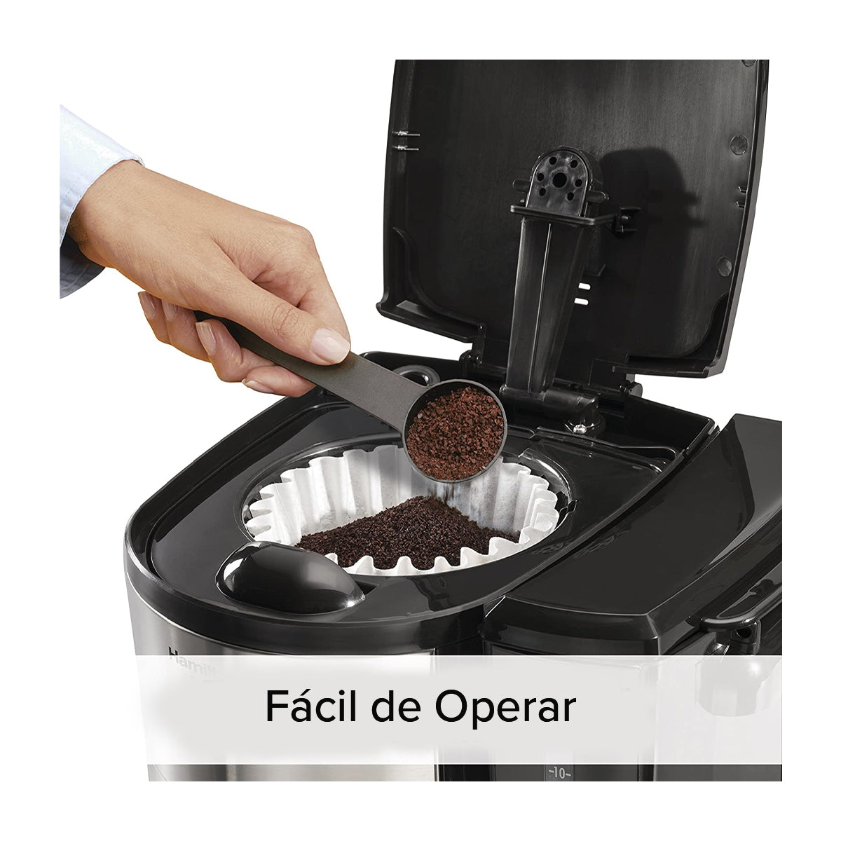 Hamilton Beach Cafetera Dispensadora de 12 Tazas | Multiprogramable | Negro