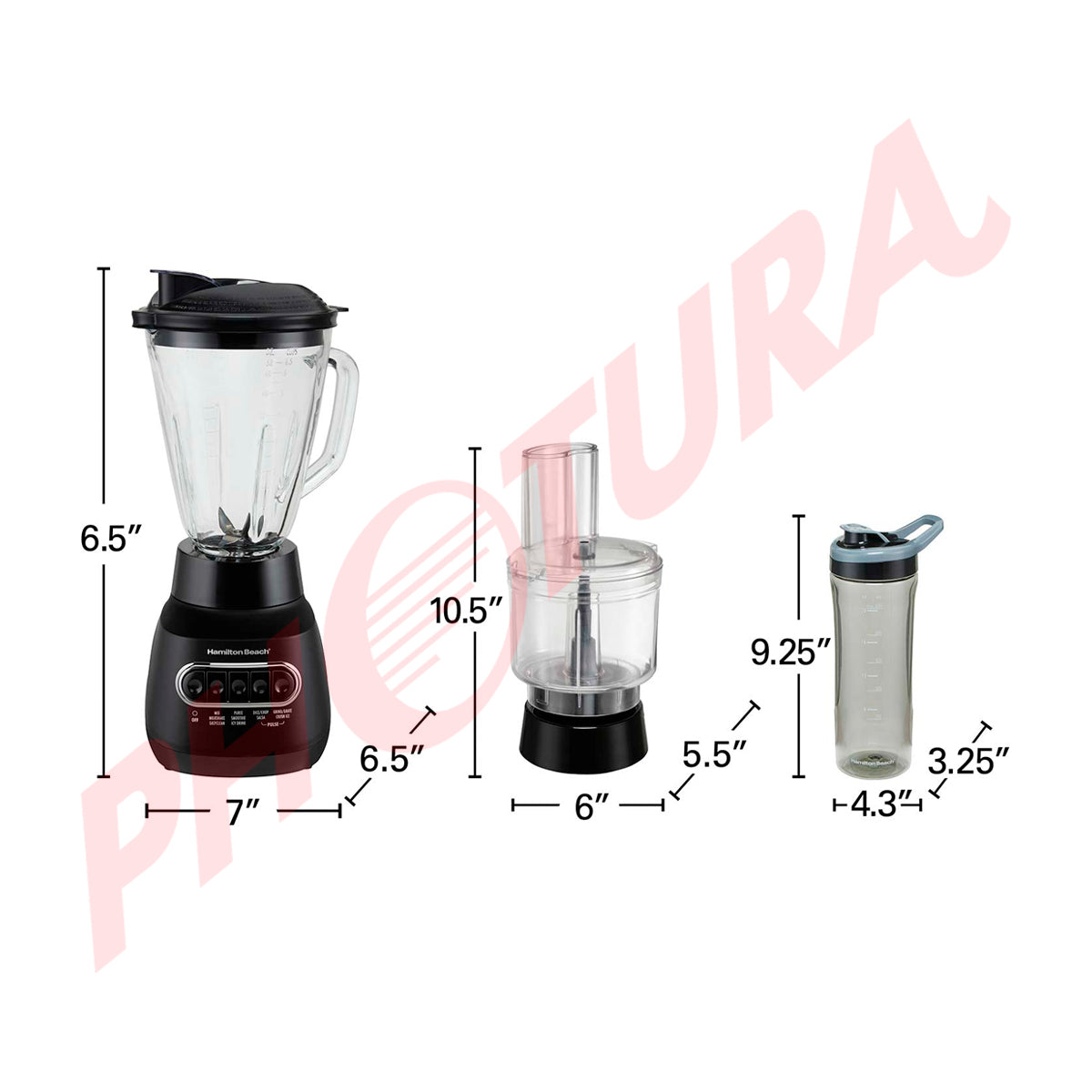 Hamilton Beach MultiBlend 3-en-1 | Wave-Action | 1.5L | 800W | Negro