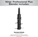Ninja Professional Plus Blender Licuadora de 3 Velocidades | Auto-IQ | Tecnología Total Crushing | Función de Pulso | 2.13L | 1400W | Gris