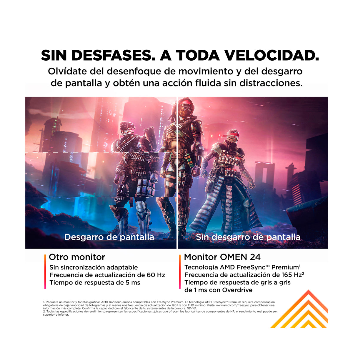 HP OMEN Monitor Gaming IPS Full HD HDR de 24" | AMD FreeSync Premium | Adaptive-Sync | 165Hz | 1ms