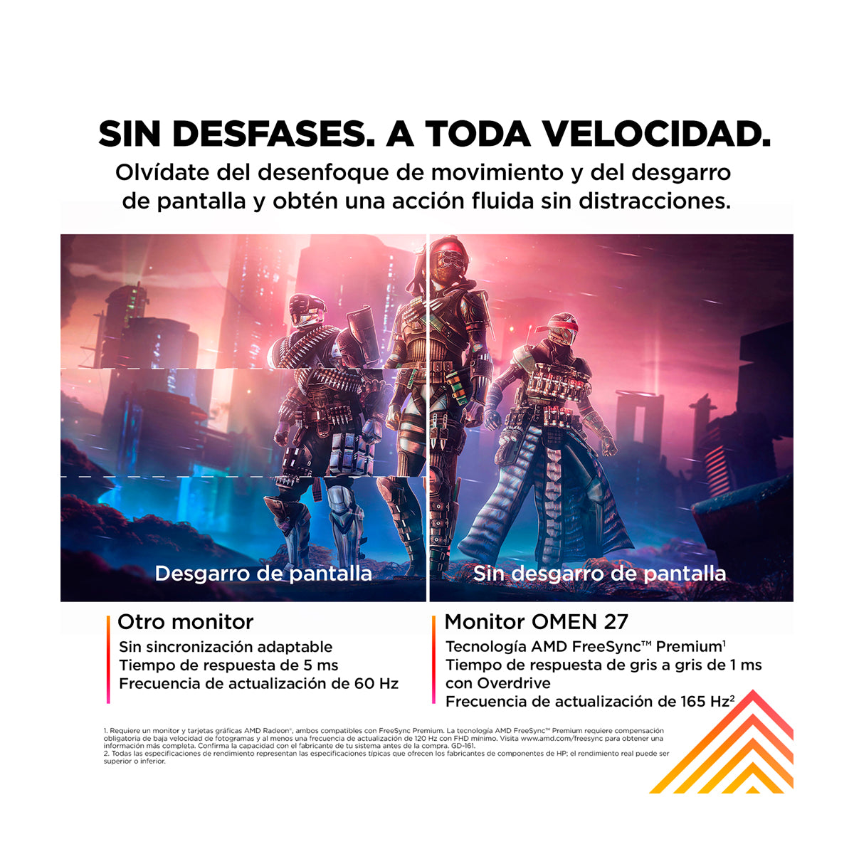 HP OMEN Monitor Gaming IPS Full HD HDR de 27" | AMD FreeSync Premium | Adaptive-Sync | 165Hz | 1ms