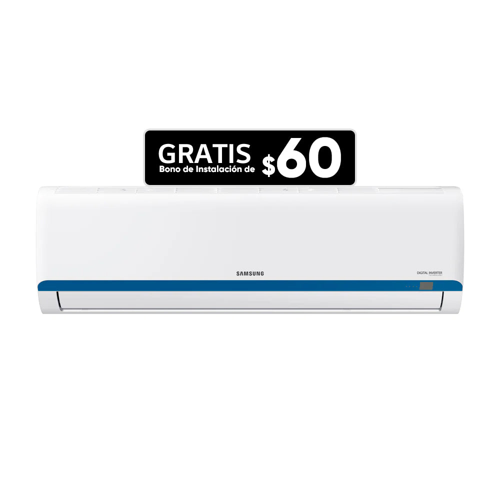 Samsung Aire Acondicionado Split Inverter 22,000 BTU | SEER 16 | Advance | Digital Inverter | Fast Cooling | Oscilación Automática Doble | 220v