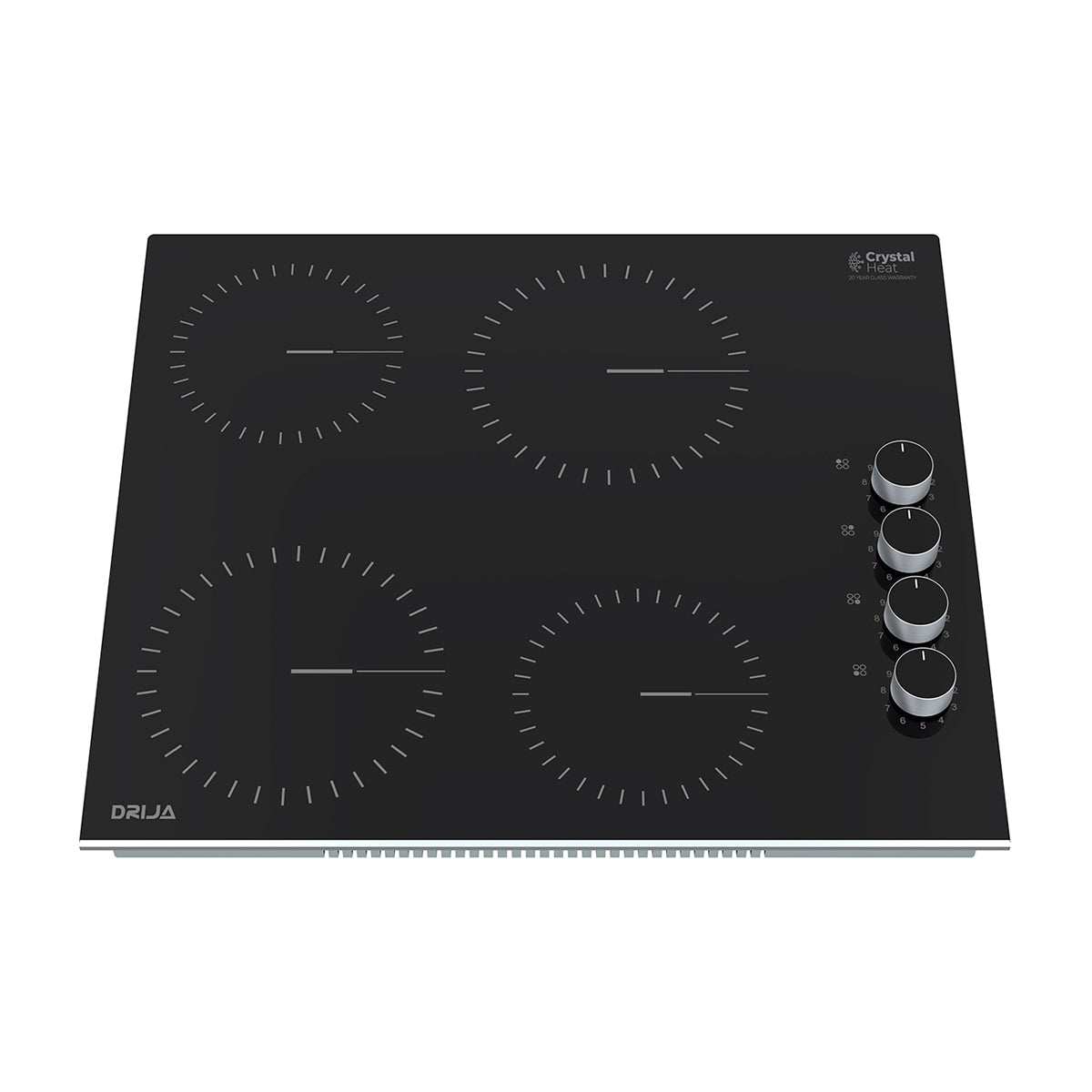 Drija Bari 60-A Estufa Empotrable Eléctrica de Vitrocerámica | 4 Quemadores | 9 Niveles de Temperatura