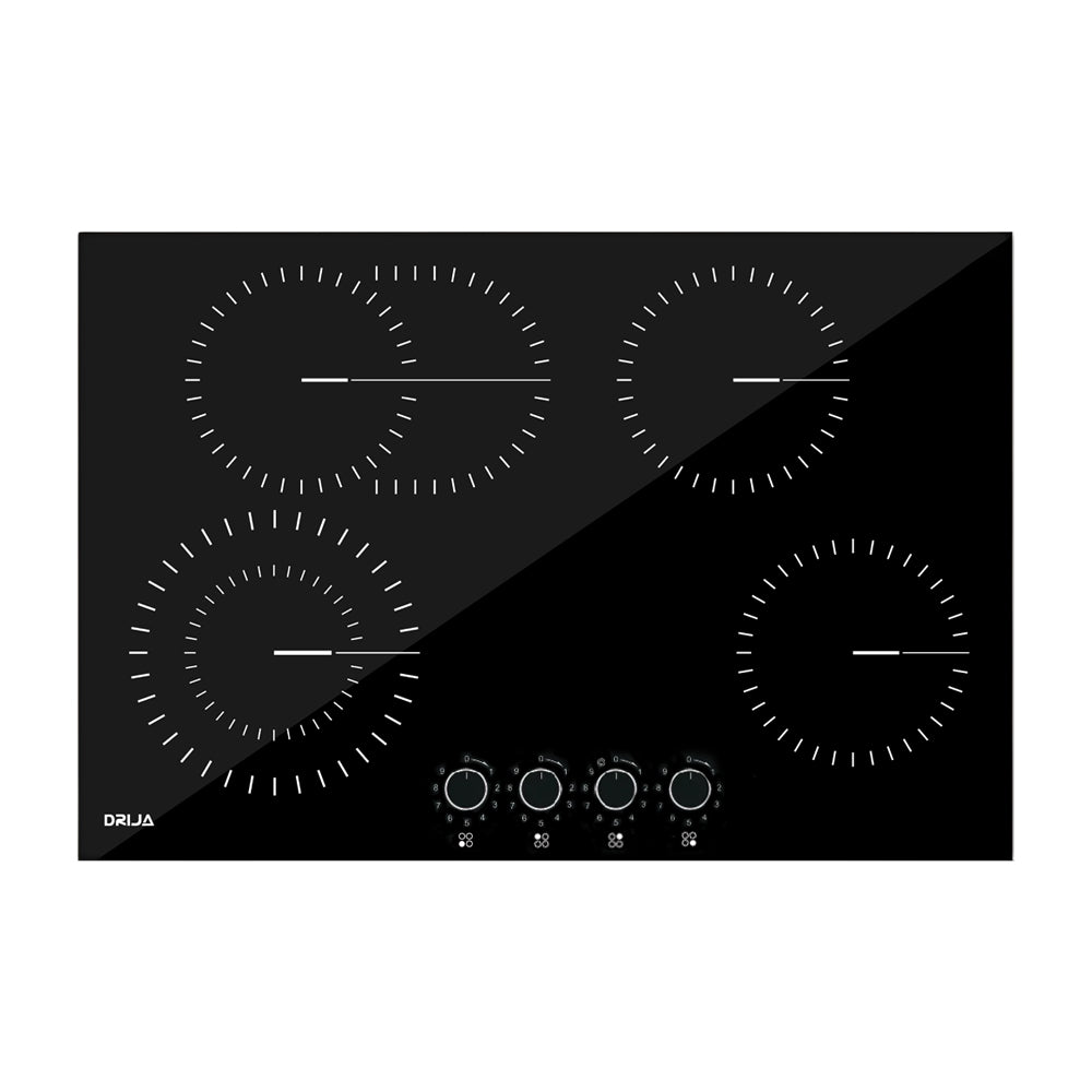 Drija Bari 76 Estufa Empotrable Eléctrica de Vitrocerámica | 4 Quemadores | 9 Niveles de Temperatura
