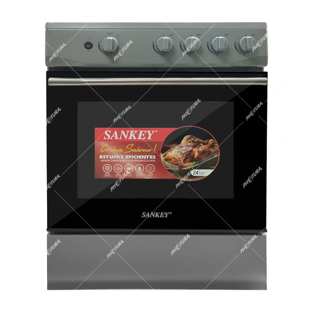 Sankey Estufa a Gas de Acero Inoxidable | Enc. Eléctrico | 24" | 4 Quemadores