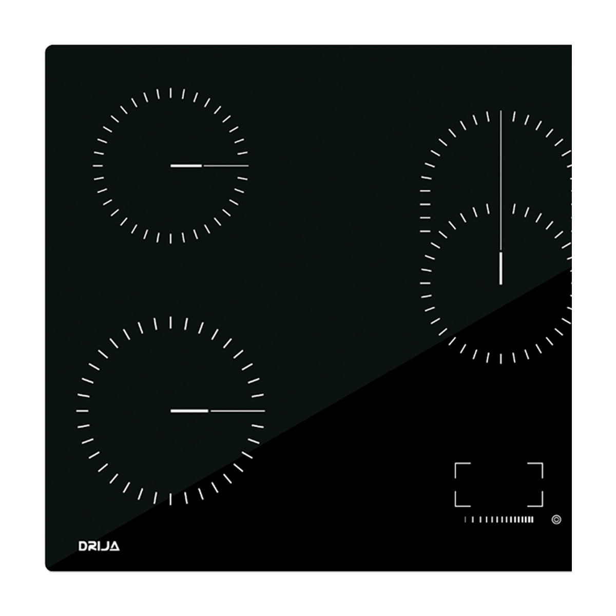 Drija Berlin 90 Eléctrico Estufa Empotrable Eléctrica de Vitrocerámica | 5 Quemadores | Control Táctil