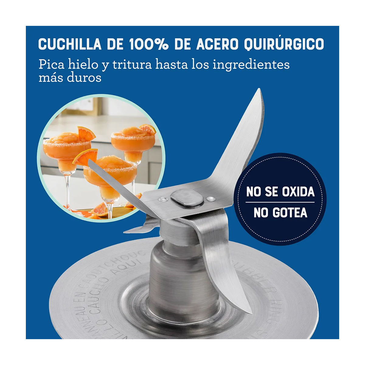 Oster BLST4655 Licuadora de 3 Velocidades | All-Metal Drive | 1.25L | 1000W | Cromado