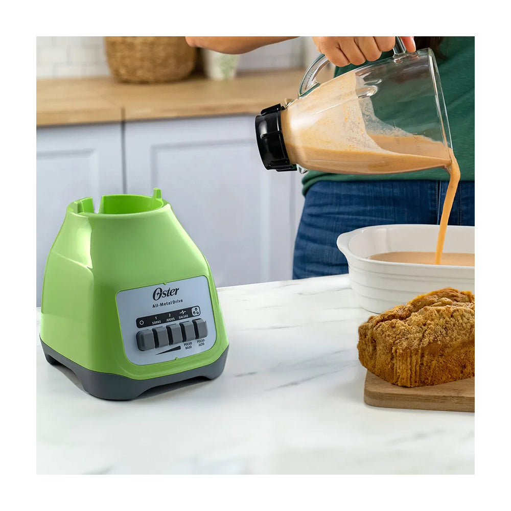 Oster BLSTKAGKPB Licuadora de 2 Velocidades | Boroclass | All-Metal Drive | 1.5L | 800W | Verde