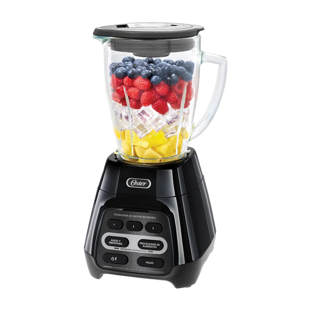 Oster BLSTPYG1309B Licuadora de 3 Velocidades | Boroclass | Tecnología Reversible | All-Metal-Drive | 1.5L | 1000W | Negro