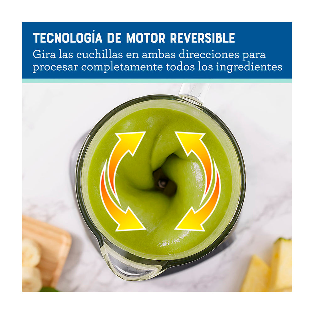 Oster BLSTPYG1312XBG Licuadora de 3 Velocidades | Boroclass | Tecnología Reversible | All-Metal-Drive | 1.5L | 1000W | Gris