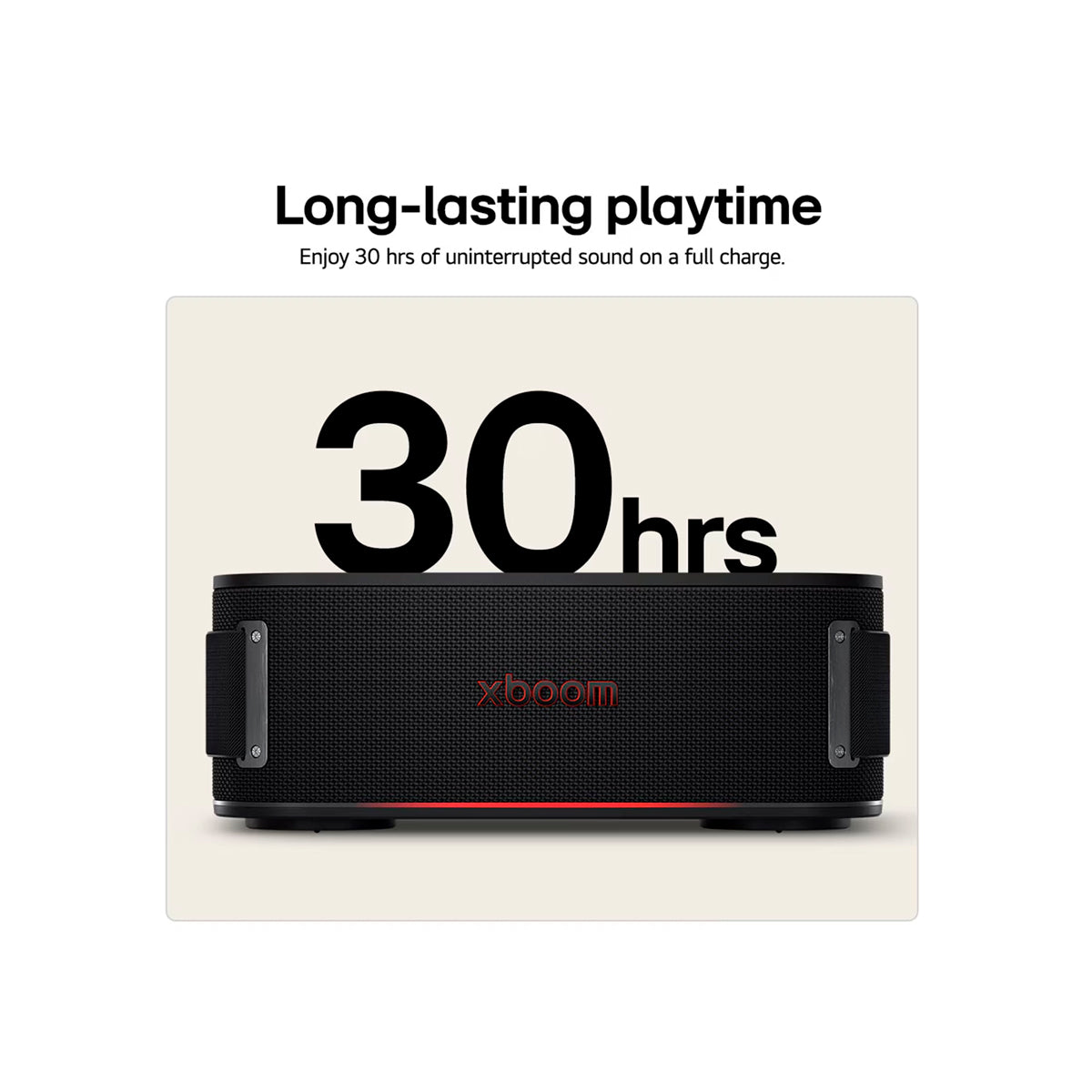 LG XBOOM Bounce Bocina Portátil Bluetooth | Auracast | Iluminación | 30H | IP67 | Negro