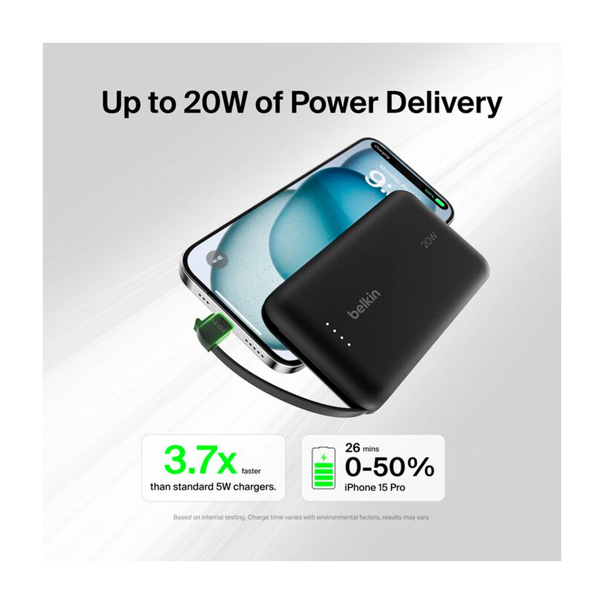 Belkin BoostCharge Power Bank Batería Portátil para Smartphones y Tablets | 10000Mah | Negro