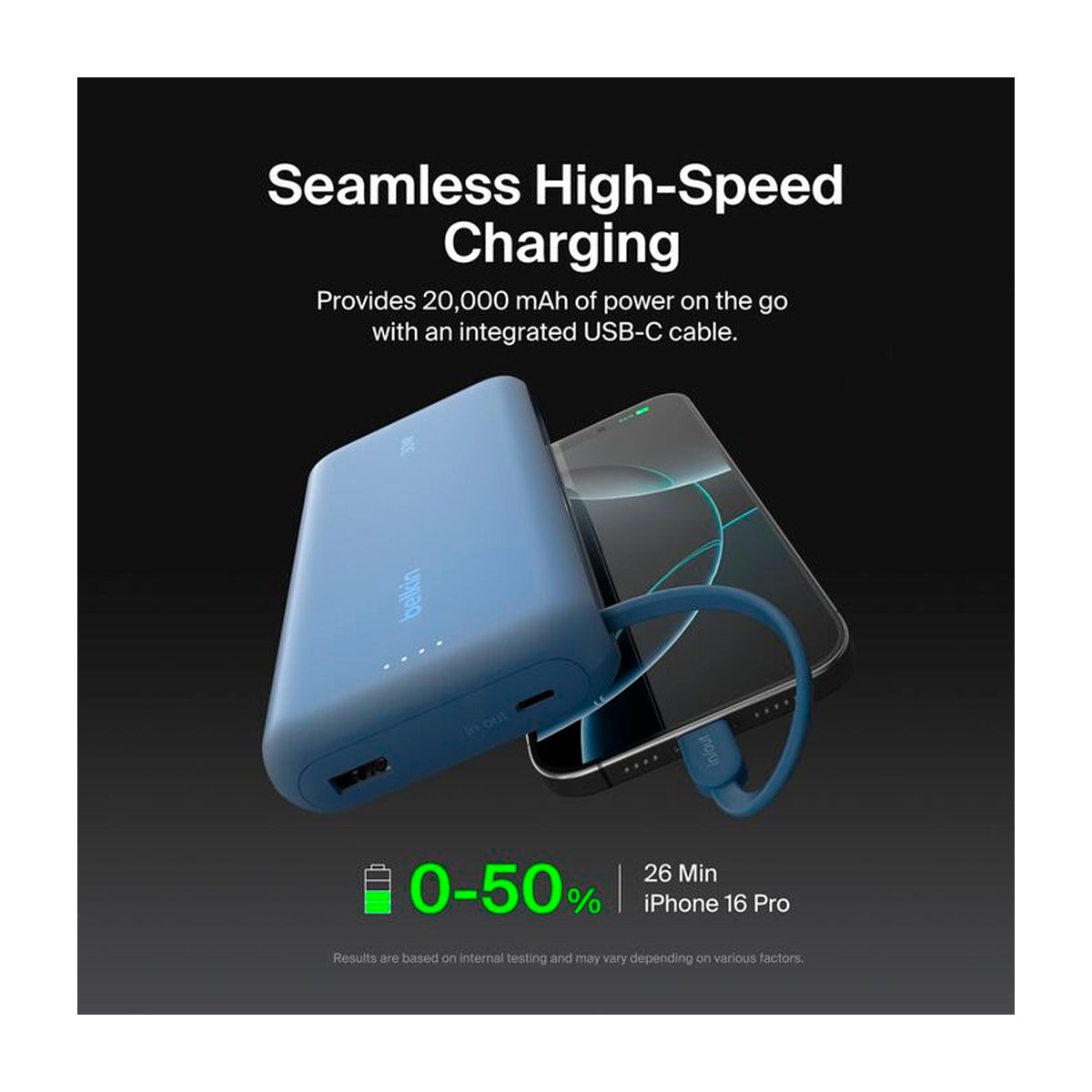 Belkin BoostCharge Power Bank Batería Portátil para Smartphones y Tablets | 20000Mah | Azul