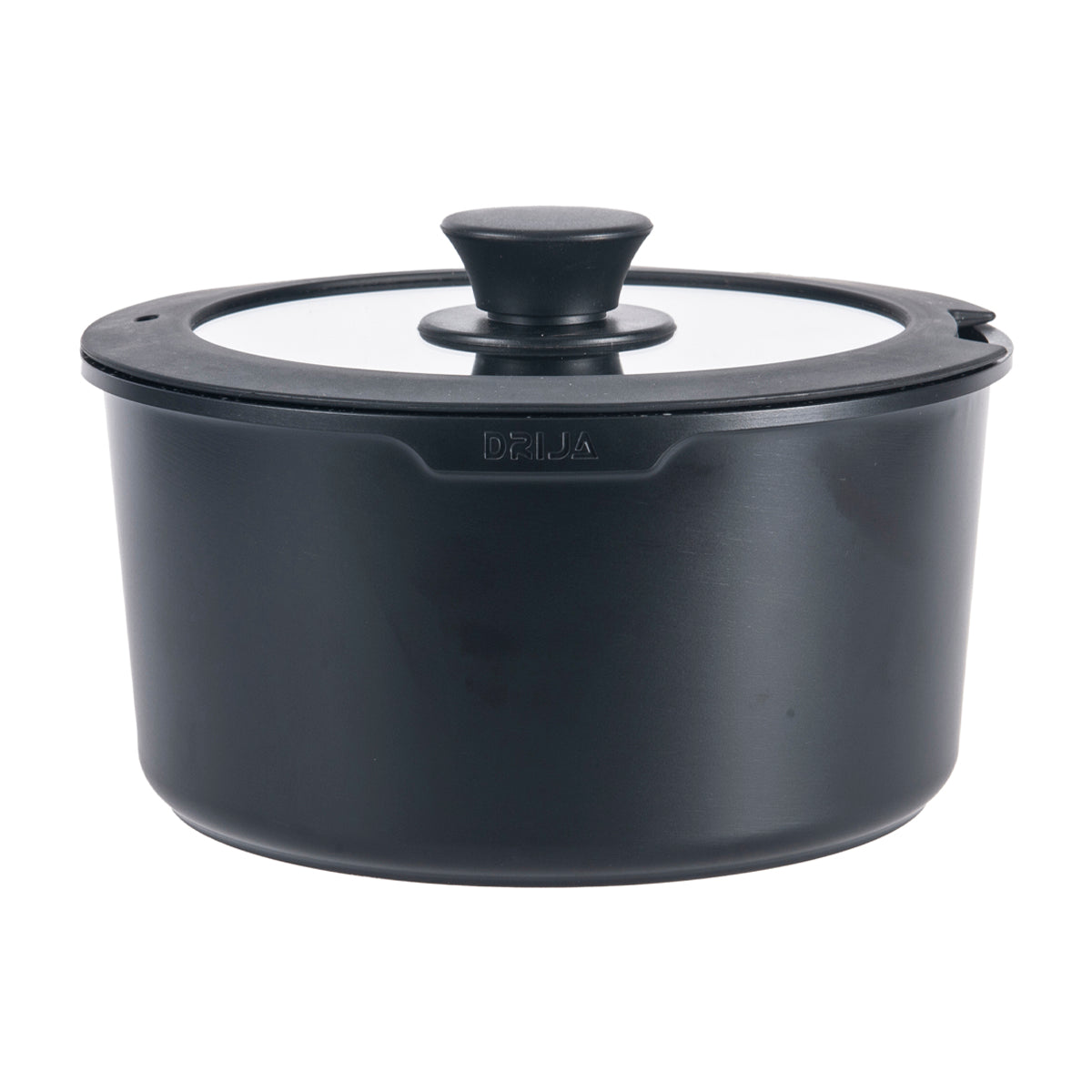 Drija Bucatini 19-B Juego de Ollas y Sartenes | Asas Desmotables | Antiadherente | Calor uniforme | Negro