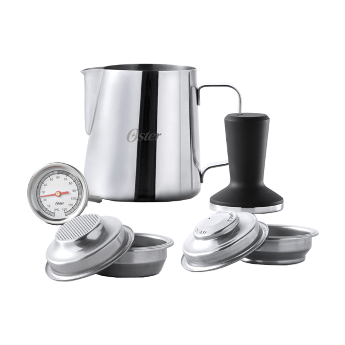 Oster BVSTEM7400 Cafetera Perfect Brew Máxima | Espresso y Latte | 15 Bares | Thermoblock Doble | Molino Inteligente | Acero Inoxidable