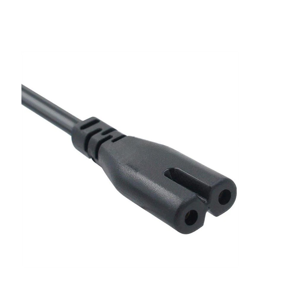 Cable de Alimentación Universal de Figura 8 | 2 Puntas | Negro