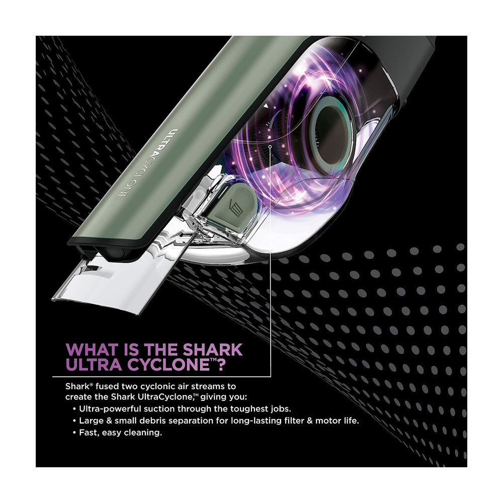 Shark UltraCyclone Pro Cordless Aspiradora de Mano Inalámbrica | Succión Potente | CleanTouch | Lithium Ion | Verde Negro