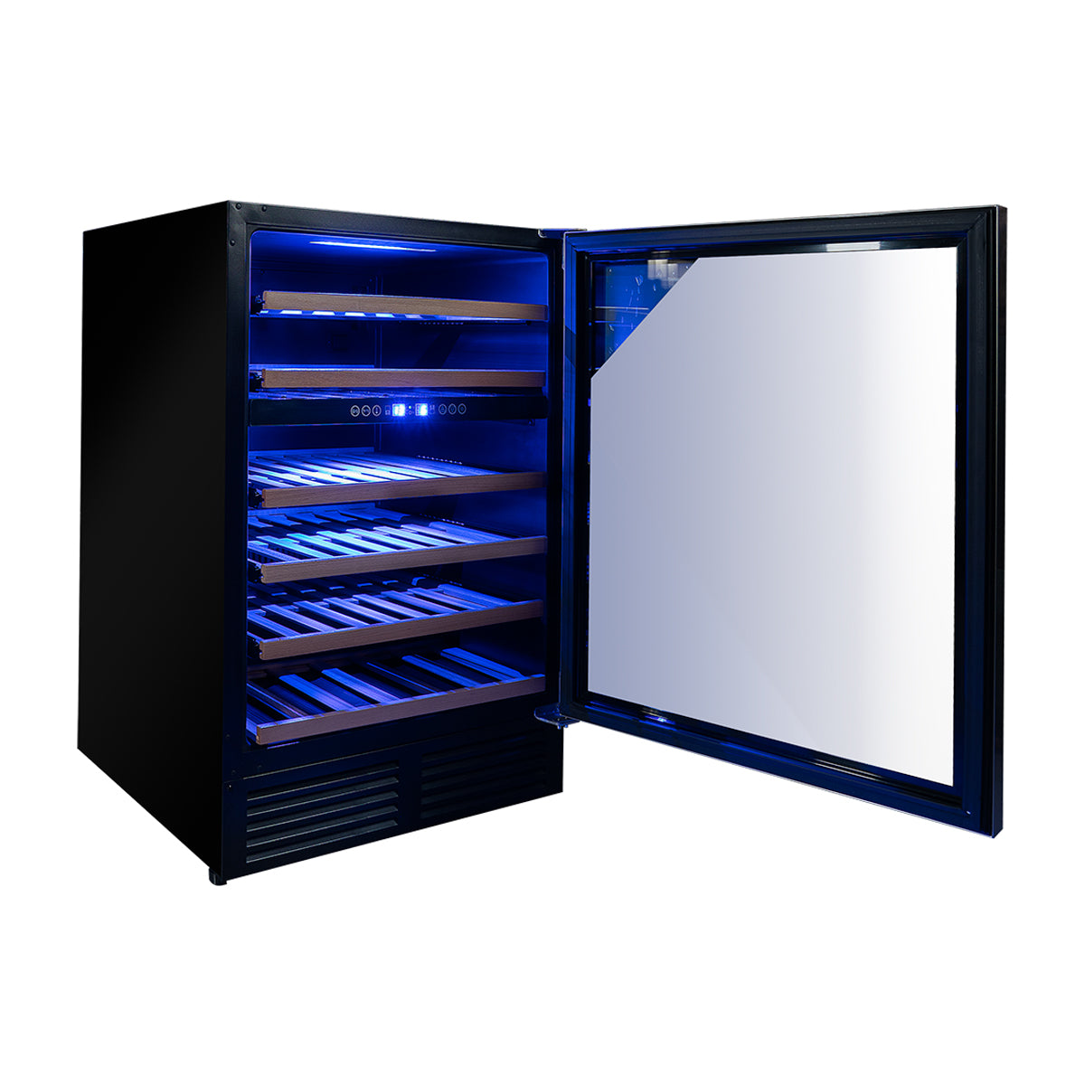 Drija CIRO 46 Vinera Empotrable de Compresor de 46 Botellas | Rejillas de Madera Deslizables