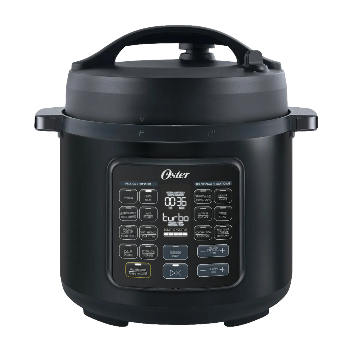 Oster CKSTPCECT57DF2CL Multi-Olla Rápida Programable de 5.7L | 14 Funciones | Temporizador | Función Turbo | Interior Antiadherente Extraíble | Negro