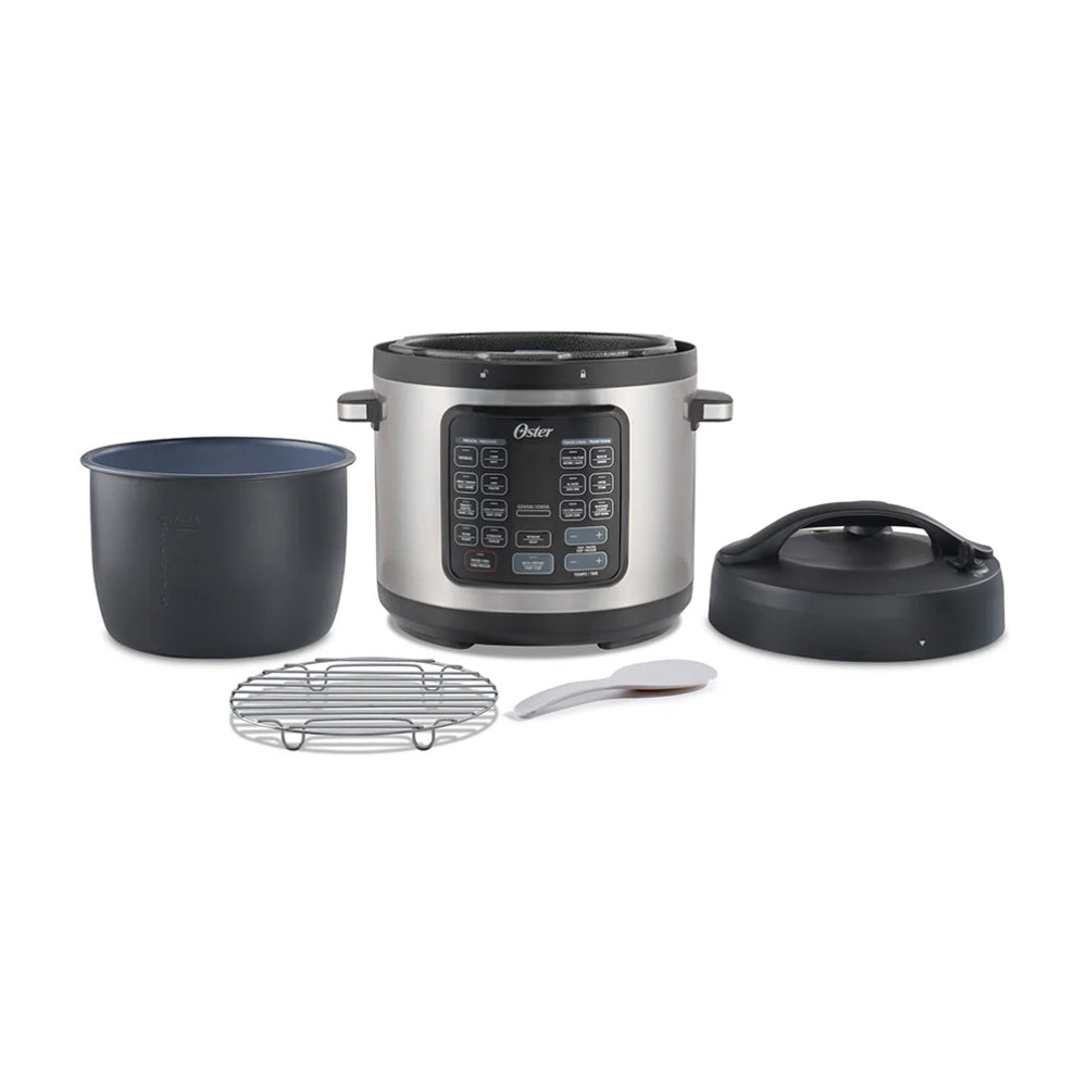 Oster CKSTPCECT57DF Multi-Olla Rápida Programable de 5.7L | 14 Funciones | Temporizador | Función Turbo | Interior Antiadherente Extraíble