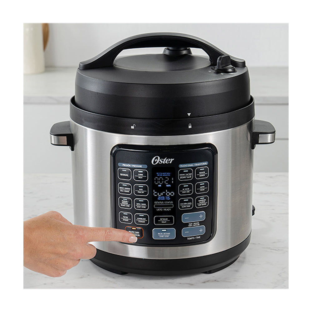 Oster CKSTPCECT57DF Multi-Olla Rápida Programable de 5.7L | 14 Funciones | Temporizador | Función Turbo | Interior Antiadherente Extraíble