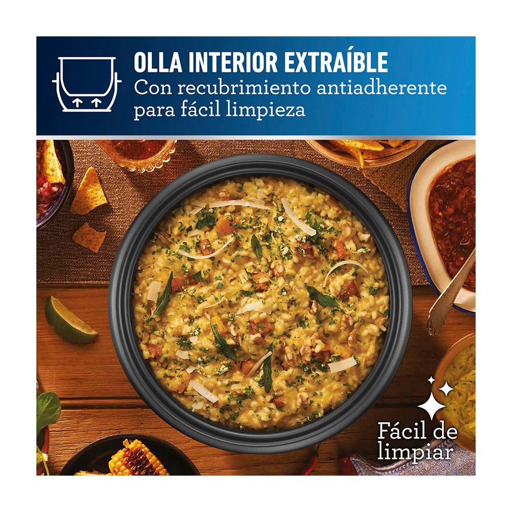Oster CKSTRC8029S Olla Arrocera de 1.8L | Interior Antiadherente Extraíble | Gris