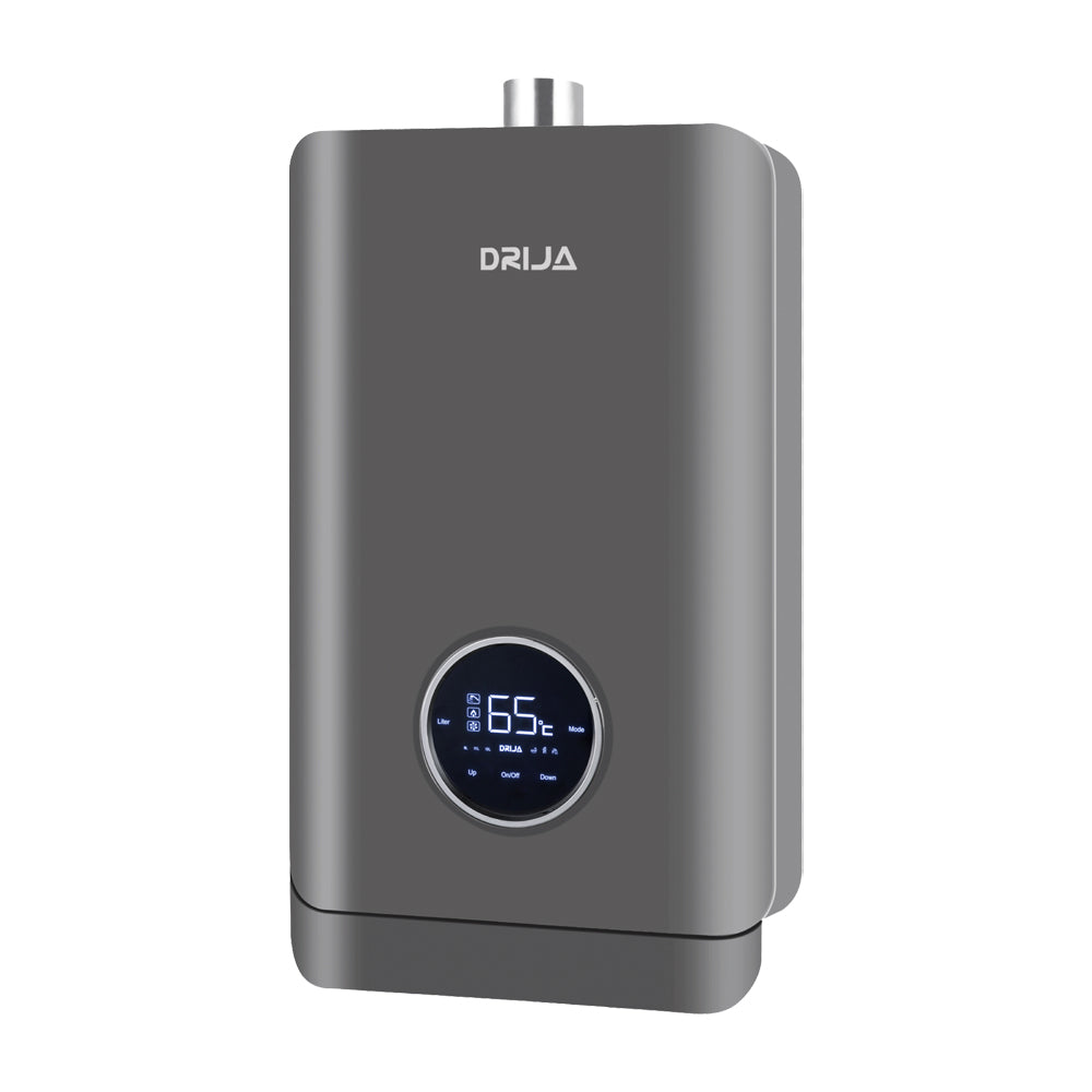 DRIJA Calentador de Agua a Gas | 34KW | 17L | Gris