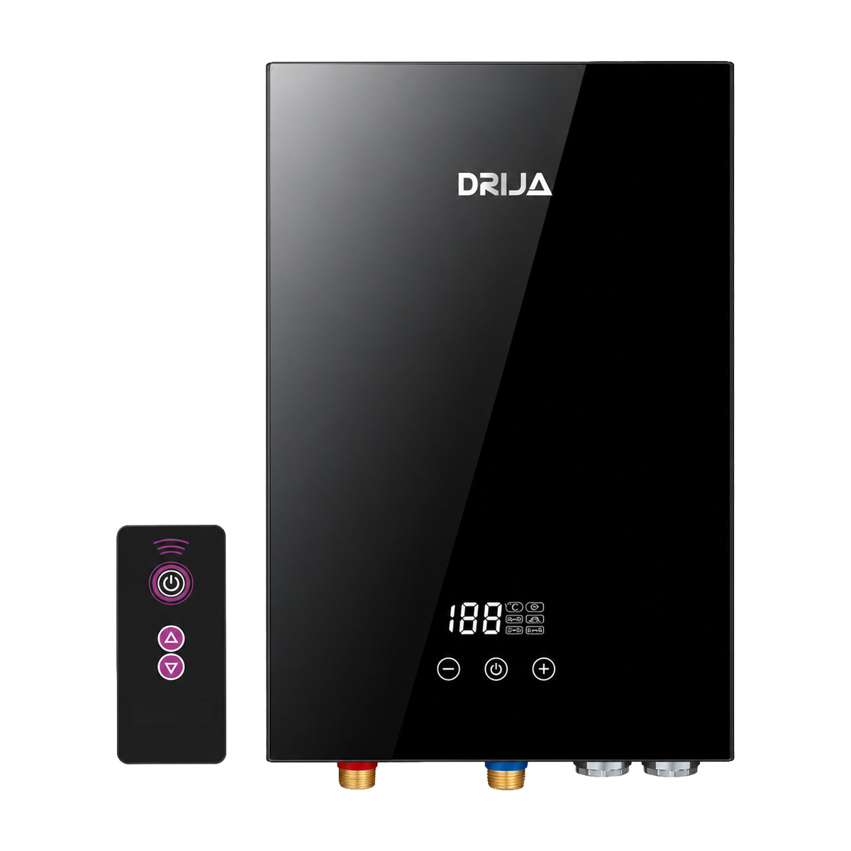 DRIJA Calentador de Agua Eléctrico | 14KW | 24L | Control Remoto | Negro