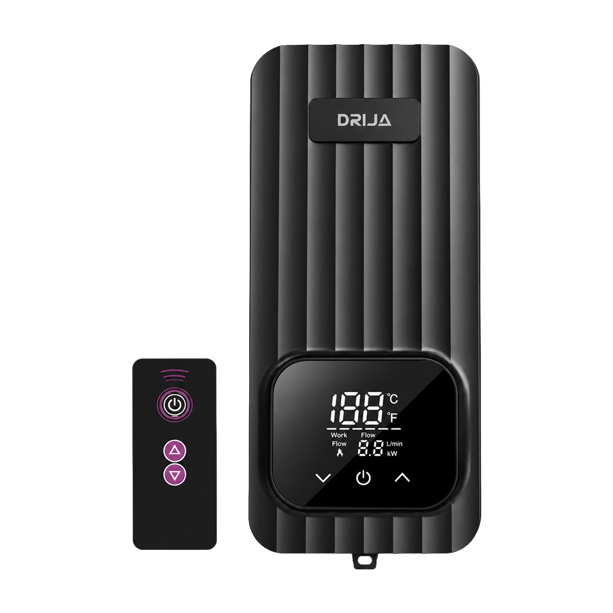 DRIJA Calentador de Agua Eléctrico | 5.5KW | 8.5L | Control Remoto | Negro