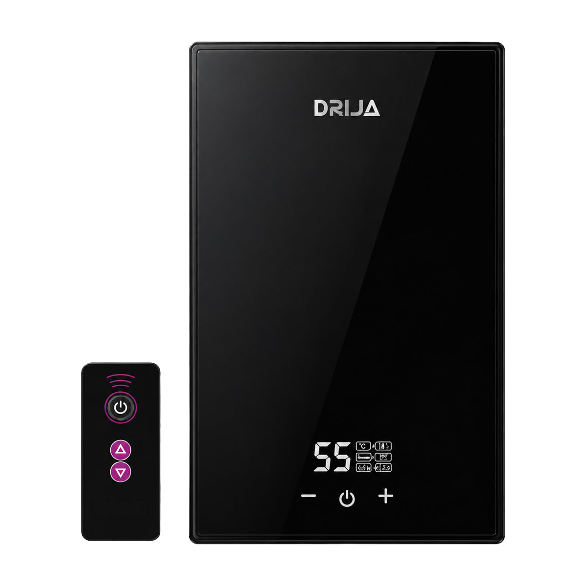 DRIJA Calentador de Agua Eléctrico | 7KW | 10.5L | Control Remoto | Negro