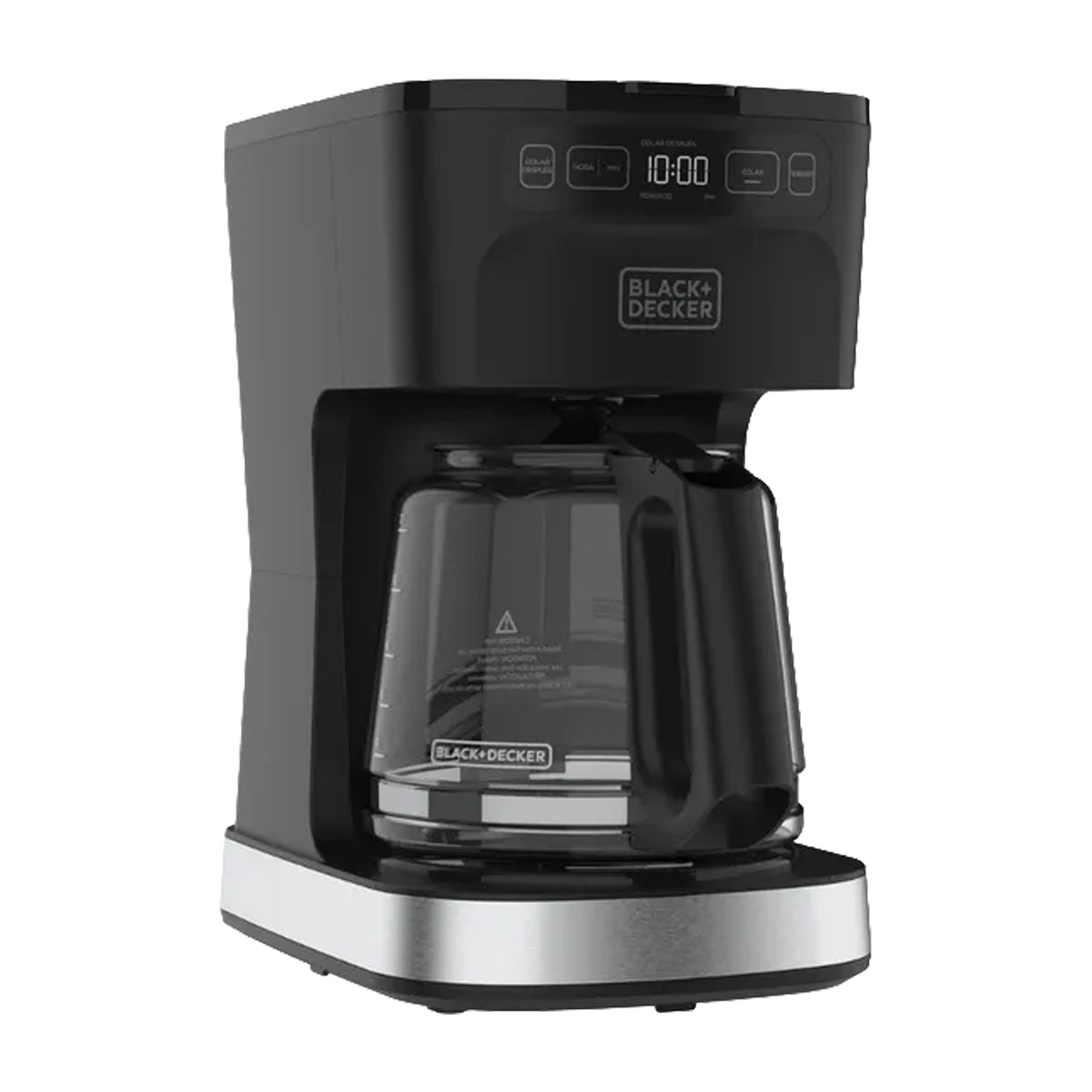 Black & Decker Cafetera de 12 Tazas | Tecnología Vortex | Multiprogramable | Sneak A Cup | Negro Plateado