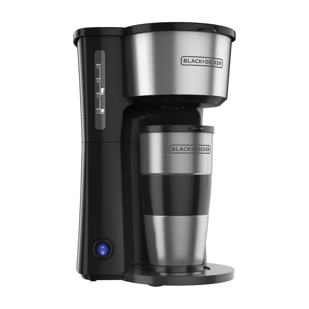 Black & Decker Cafetera Dispensadora 4-en-1 de 5 Tazas | Filtro Lavable Permanente | Canasta Removible | Negro