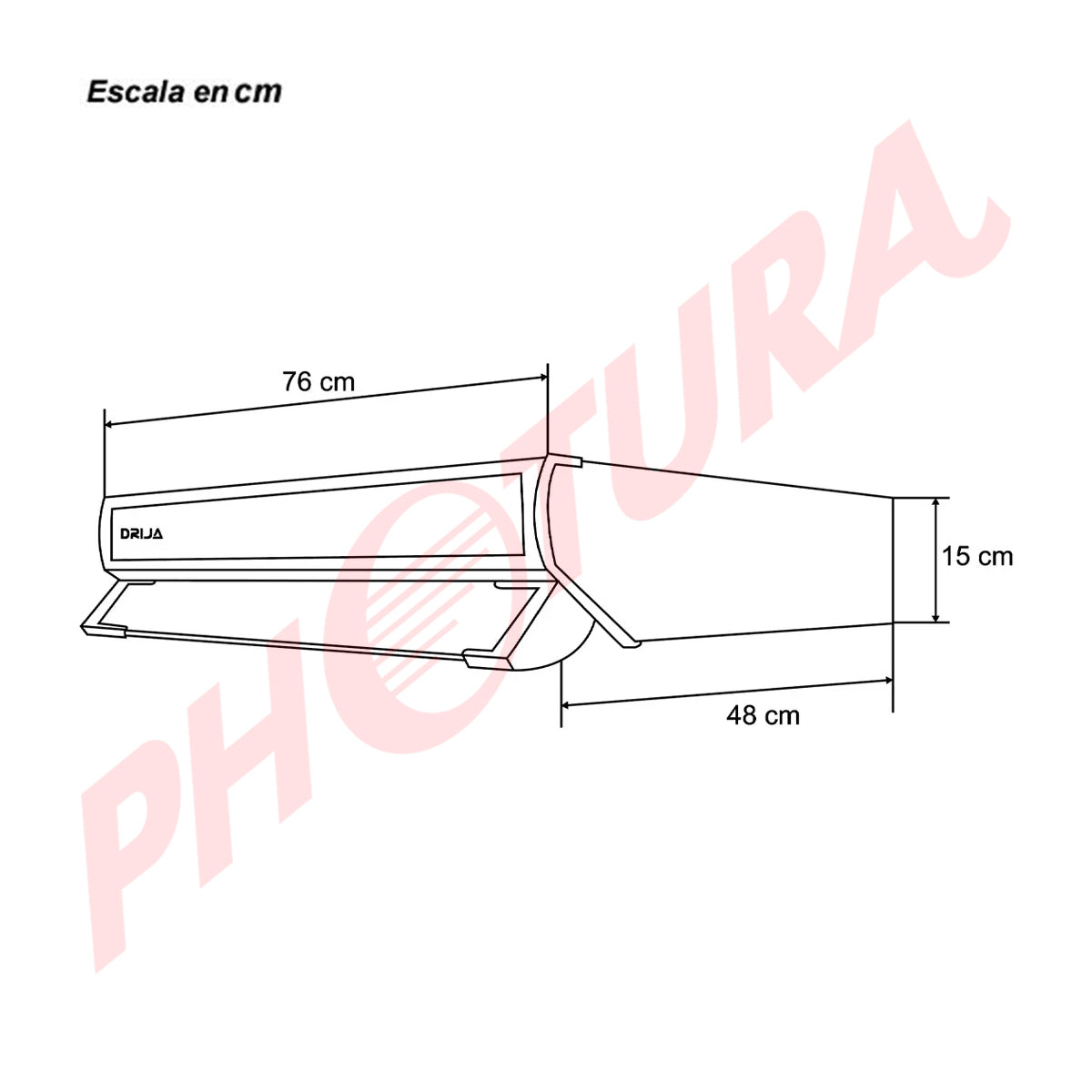 Drija Compatto 76 Acero Extractor de Grasa | Tipo Compacto | 3 Velocidades | 1 Filtro de Carbón | 3 Filtros de Aluminio | 260m3/H | Acero