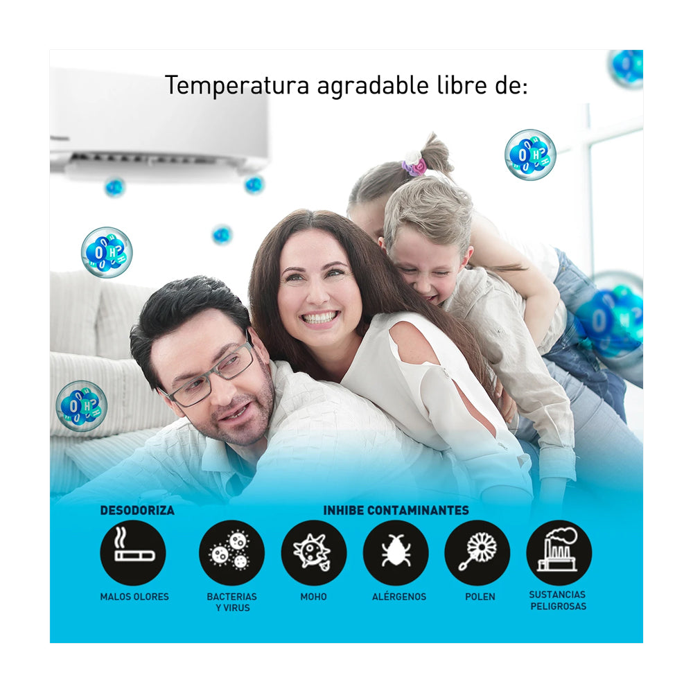 Panasonic Aire Acondicionado Split Premium Inverter 20,400 BTU | SEER 21 | nanoeX Mark 2 | WiFi Comfort Cloud | Filtro Antibacterial | Blue Fin | 220v | Gris