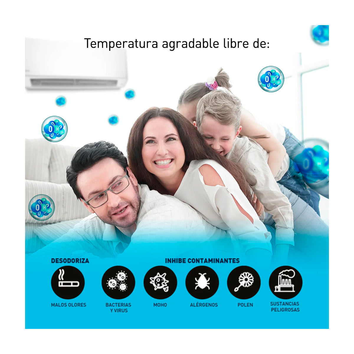 Panasonic Aire Acondicionado Split Premium Inverter 25,200 BTU | SEER 22 | nanoeX Mark 2 | WiFi Comfort Cloud | Blue Fin | 220v | Gris
