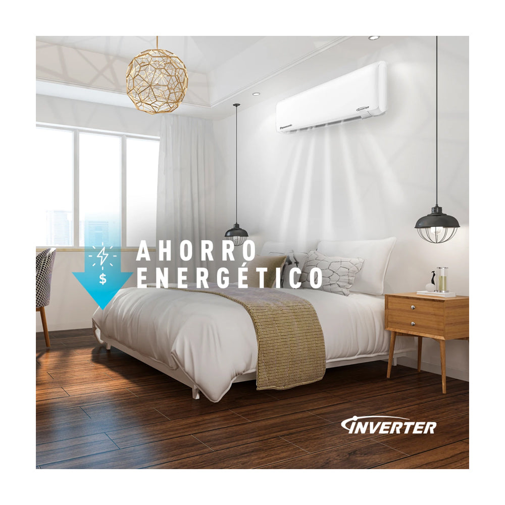 Panasonic Aire Acondicionado Split Inverter 12,044 BTU | SEER 20 | YU | Enfriamiento Rápido | Blue Fin Condenser | IFeel | 220v | Blanco